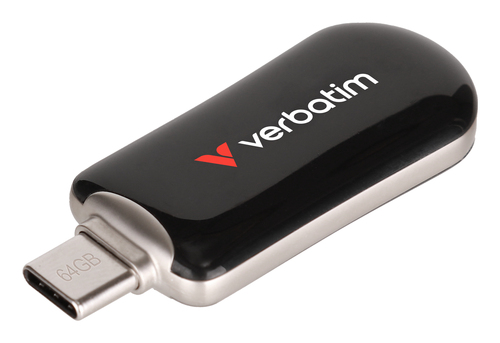 Pen Drive Verbatim Plectra - 64 GB - USB 3.2 (Gen 1) Tipo C - Nero