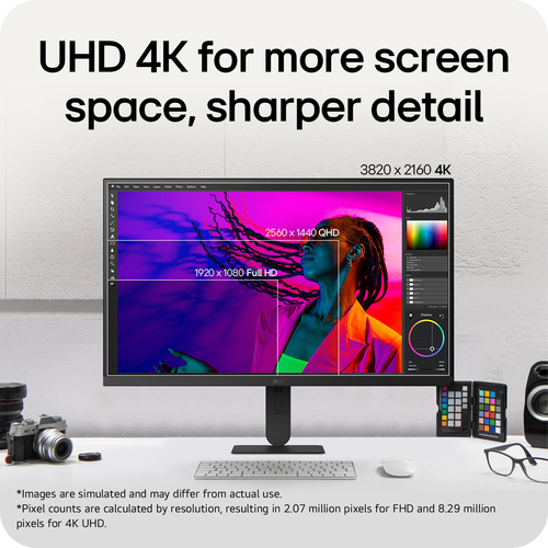 LG UltraFine™ U7 27U710B-B, 27-inch UHD 4K UHD IPS monitor. Display diagonal: 68.6 cm (27"), Display resolution: 3840 x 21
