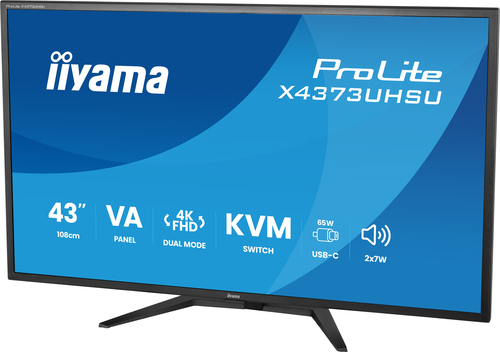 iiyama ProLite X4373UHSU-B2. Display diagonal: 108 cm (42.5"), Display resolution: 3840 x 2160 pixels, HD type: 4K Ultra H