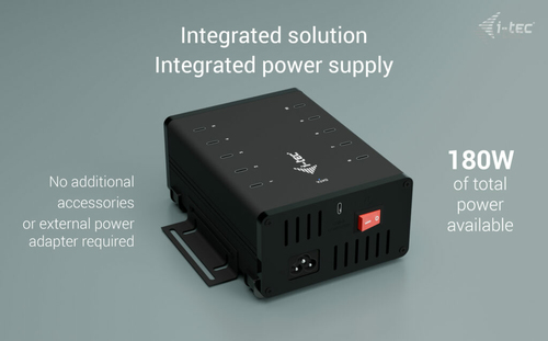 i-tec USB Hub - USB 3.2 (Gen 1) Type C - 60 MB/s, 640 MB/s - Desktop - Desktop - 10 Total USB Port(s) - PC