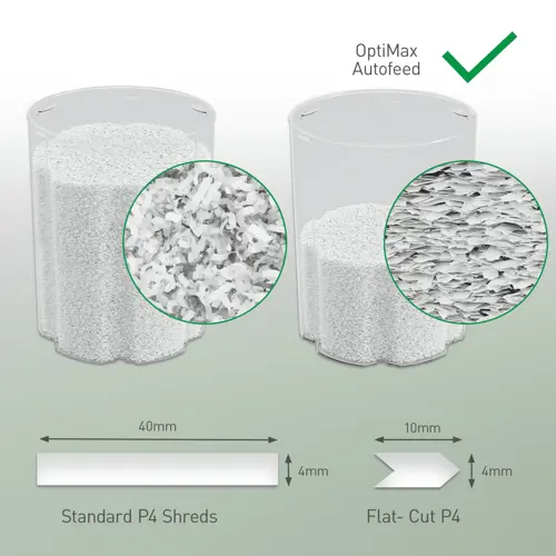 Leitz IQ OptiMax Autofeed Office 300 P4 Cross Cut Paper Shredder. Shredding type: Cross shredding, Working width: 22.5 cm,