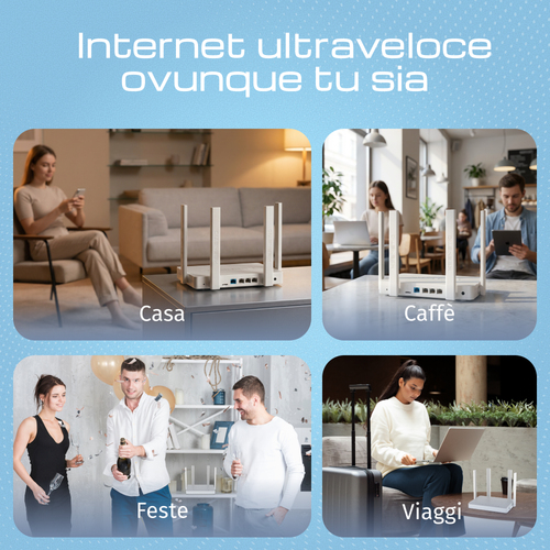 KEENETIC Explorer 4G (KN-4910), Modem/Router 4G, 4 porte 100Mbps, Wi-Fi AC1200, Mesh, VPN, Parental Control, Menù multi li