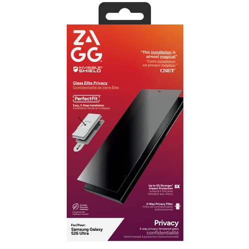 InvisibleShield Glass Elite Privacy For Galaxy S26 Ultra. Brand compatibility: Samsung, Compatibility: Galaxy S26 Ultra, P