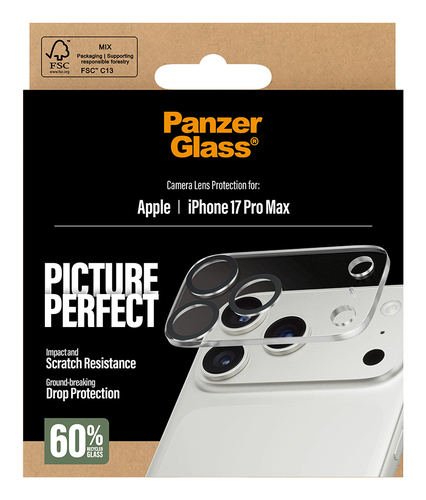 PanzerGlass ® PicturePerfect Camera Lens Protector iPhone 17 Pro Max. Brand compatibility: Apple, Compatibility: Apple - i