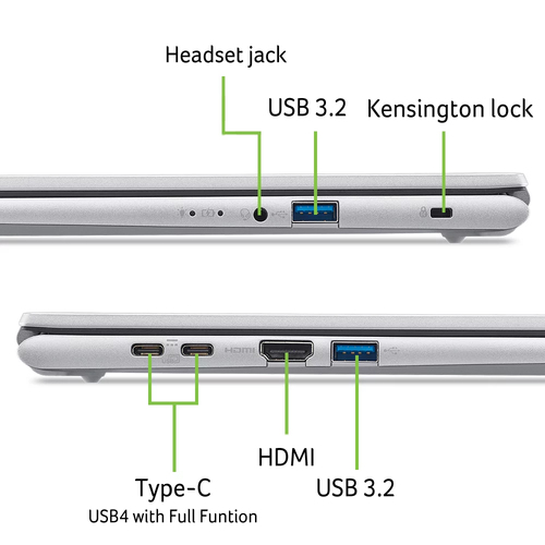 Acer Aspire Go 15 AG15-72P AG15-72P-5240 -15,6" - Full HD - 60 Hz - Intel Core 5 120U - 512GB PCI Express NVMe 4.0 SSD 8GB