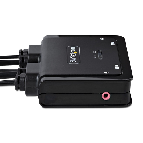 StarTech.com KVM Switchbox - 2 Computer(s) - 1 Local User(s) - 4K - 3840 x 2160 - 4 x USB - USB 2.0 - 1 x DisplayPort - De