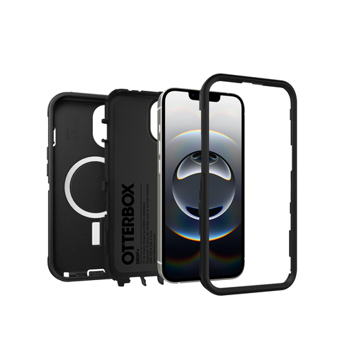 OtterBox Defender Estojo para Apple iPhone 15, iphone 13 Smartphone - Preto - Resistente a Danos, Resistente a quedas, Abs