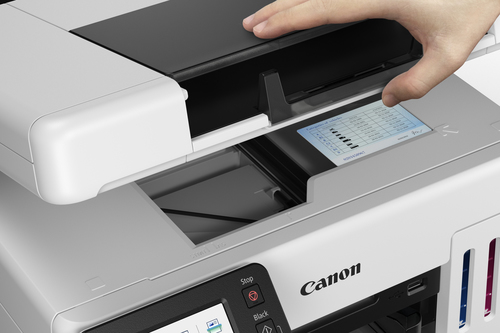 Canon MAXIFY GX6550. Print technology: Inkjet, Printing: Colour printing, Maximum resolution: 600 x 1200 DPI. Copying: Col