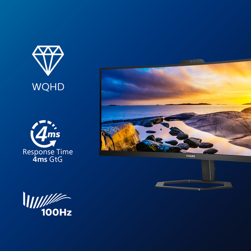 Philips 5000 series 34E1C5600HE/00. Display diagonal: 86.4 cm (34"), Display resolution: 3440 x 1440 pixels, HD type: 4K U