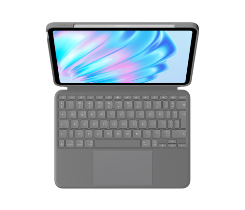 Logitech Combo Touch Estojo/cobertura teclado para 27,9 cm (11") Apple Tablet - Resistente a riscos, Impacto resistente, R