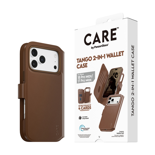 CARE Tango Tasche (Brieftasche) Apple iPhone 17 Pro Max Smartphone - Braun