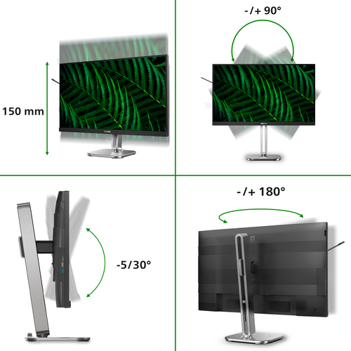 Philips 27B2G5200 27" Class Full HD LED Monitor - 16:9 - Charcoal - 68.6 cm (27") Viewable - In-plane Switching (IPS) Tech