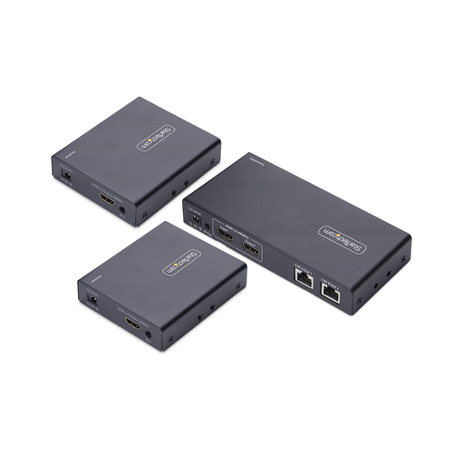 StarTech.com HDMI Extender - Black - 4 x Network (RJ-45) - 4 x HDMI - 70 m Operating Distance