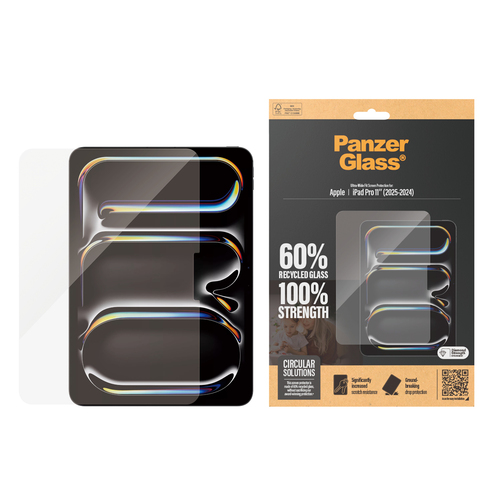 PanzerGlass ® Displayschutz iPad Pro 11'' (2024-2025) | Ultra-Wide Fit. Markenkompatibilität: Apple, Kompatibilität: Apple