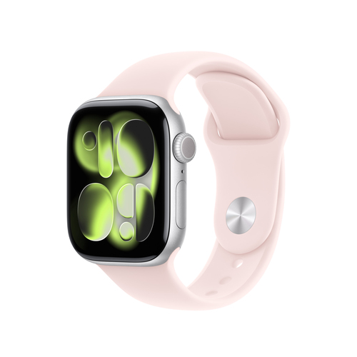 Apple Einstellbar Smartwatch-Band - Medium (M)/Large (L) - Pin & Tuck Aufsatz - Pink - Fluorelastomer