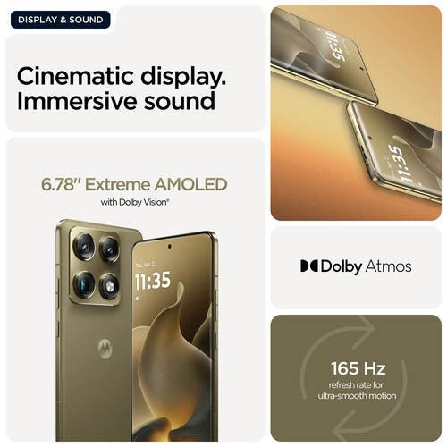 Motorola signature . Display diagonal: 17.2 cm (6.78"), Display resolution: 2780 x 1264 pixels. Processor frequency: 3.8 G