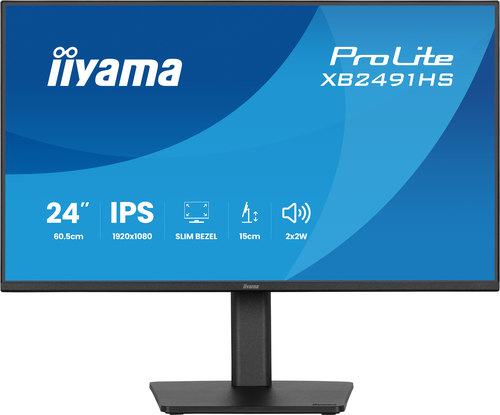 iiyama ProLite XB2491HS-B1 24 Zoll Klasse Full HD LED-Monitor - 16:9 Format - Mattschwarz - 60,5 cm (23,8 Zoll) Viewable -