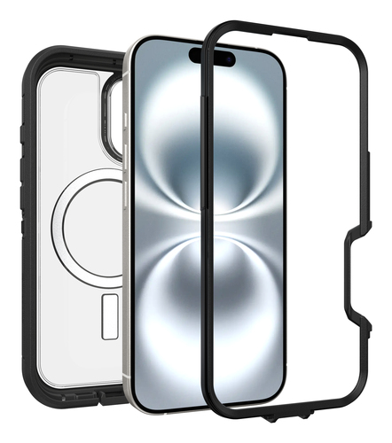 OtterBox Defender XT Clear. Case type: Cover, Markenkompatibilität: Apple, Kompatibilität: iPhone 16, Maximale Bildschirmg