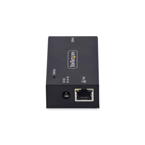 StarTech.com 1-Port Serial to Ethernet Adapter, 802.3af PoE Powered Serial Device Server, Wall/DIN Rail Mount, LAN To DB9 