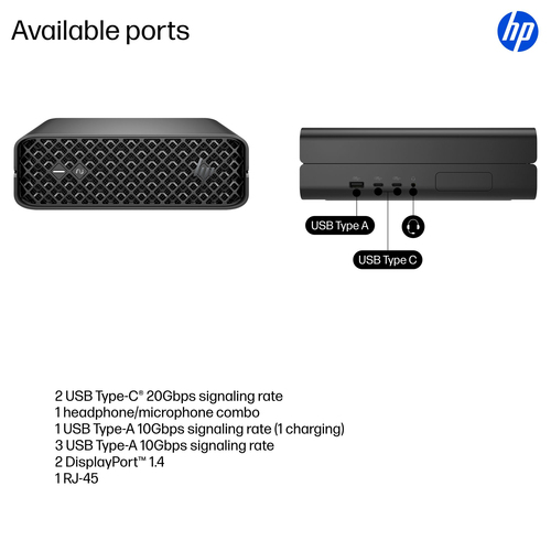 HP Z2 Mini G1i Workstation - 1 x Intel Core Ultra 9 285K - 64 GB - 1 TB SSD - Mini PC - Black - Intel W880 Chip - Windows 