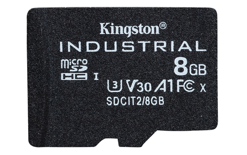 microSDHC Kingston Industrial SDCIT2 - 8 GB - Classe 10 di tipo UHS-I (U3) - V30