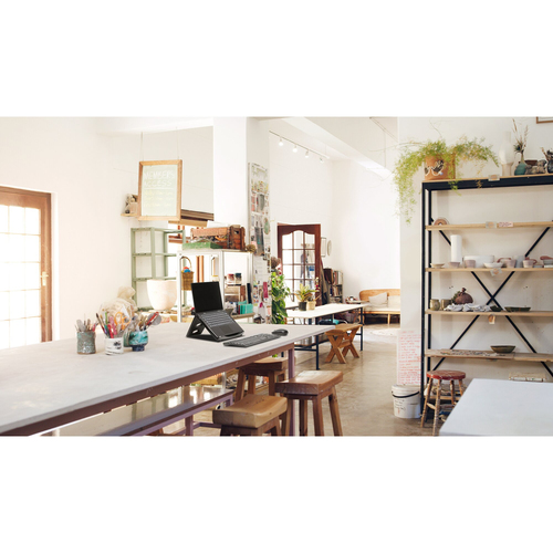 Kensington SmartFit Easy Riser Cooling Stand - Upto 43.2 cm (17"") Screen Size Notebook Support - Black - ABS Plastic