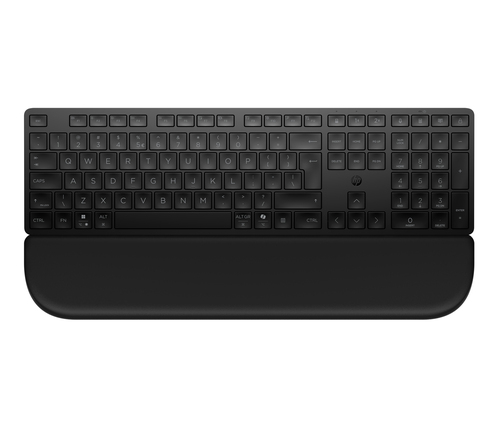HP Multi-DevDual-ModeKBDwPlm EMEA-INTL E. Wrist rest, Product colour: Black