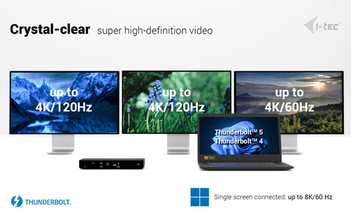 I-TEC THUNDERBOLT4 3X DISPLAY DOCKING STATION POWER DELIVERY 9