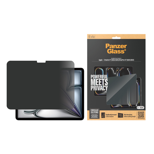PanzerGlass Privacy Screen Protector for iPad Air 13 (2024), iPad Pro 13 (2024) - For 33 cm (13") LCD iPad Air 13 (2024), 