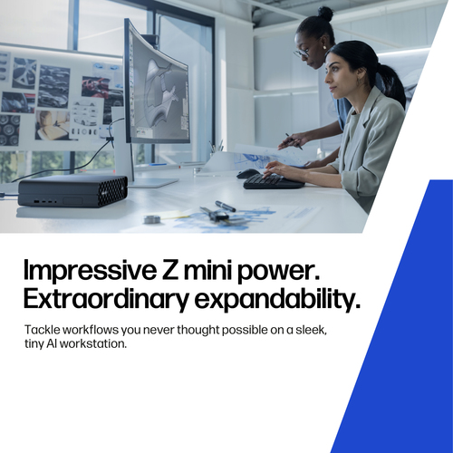 HP Z2 Mini G1i Workstation - 1 x Intel Core Ultra 7 265K - 32 GB - 1 TB SSD - Mini PC - Black - Intel W880 Chip - Windows 