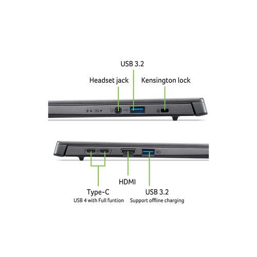 Acer Aspire 14 AI Intel Core Ultra 7 256V Computer portatile 35.6 cm (14") OLED 16 GB LPDDR5x-SDRAM 512 GB SSD Wi-Fi 6E (8