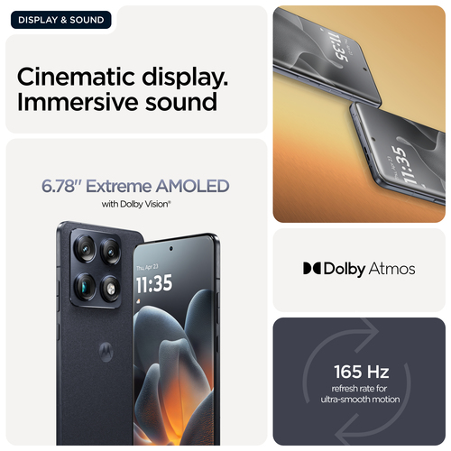 Motorola signature 17,2 cm (6.78") Doppia SIM Android 16.0 5G USB tipo-C 16 GB 512 GB 5200 mAh Blu scuro PANTONE Carbon. D