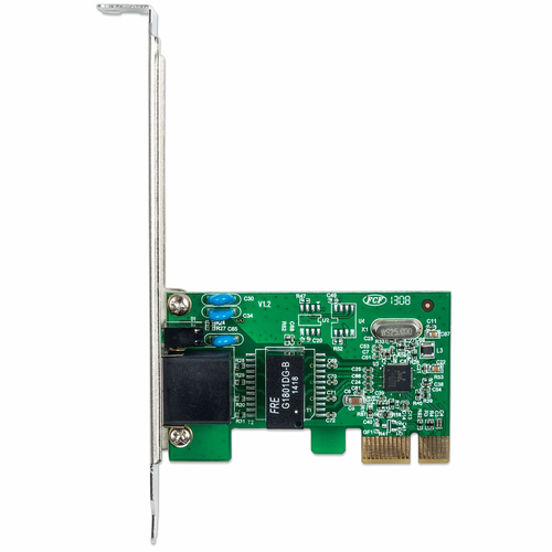 Manhattan 522533 Gigabit Ethernet Card for PC - 10/100/1000Base-T - Plug-in Card - PCI - 1 Port(s) - 1 - Twisted Pair