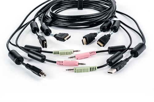 Vertiv Avocent CBL0128 KVM cable 1.8 m, 1.8 m, USB, USB, HDMI, Black, USB