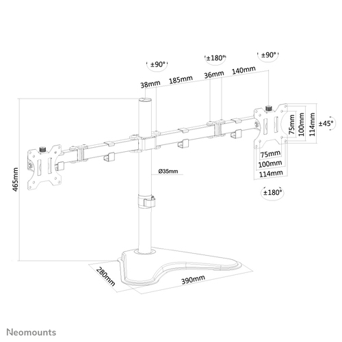 SUPPORTO DA SCRIVANIA 2 SCHERMI FINO A 32IN