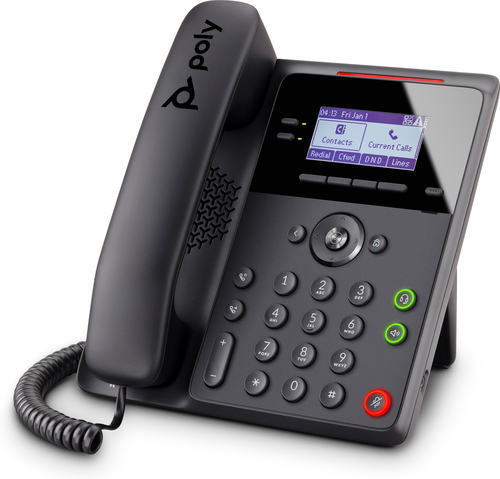 Poly Edge B10 IP Phone - Corded - Corded - Wall Mountable, Desktop - Black - VoIP - 7.1 cm (2.8") LCD - 2 x Network (RJ-45)