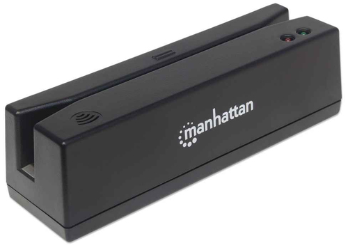 Manhattan Magnetic Stripe Reader - Triple Track - Track 3 - Keyboard Wedge - USB - Black