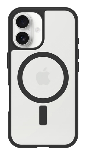 OtterBox React Case for Apple iPhone 16 Smartphone - Black Crystal (Clear/Black) - 1 - Drop Resistant, Scrape Resistant - 