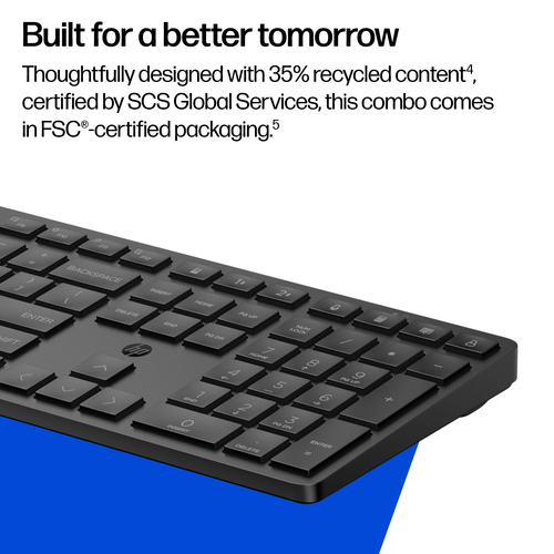 Clavier et souris HP 495C - AZERTY - Français - USB Type A Piston plongeur Sans fil Bluetooth/RF 2,40 GHz Clavier - Couleu
