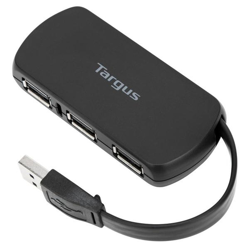 Targus ACH114EU USB-Hub - USB - Extern - Schwarz - 4 Total USB Port(s) - 4 USB 2.0 Port(s) - PC, Mac