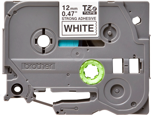 Brother P-touch TZES231 Label Tape - 12.70 mm Width - Black, White - Polyethylene - Laminated - 1 Each