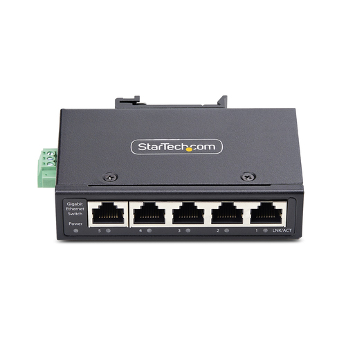 StarTech.com I51G 5 Ports Ethernet Switch - Gigabit Ethernet - 10/100/1000Base-T - New - Black - TAA Compliant - 2 Layer S