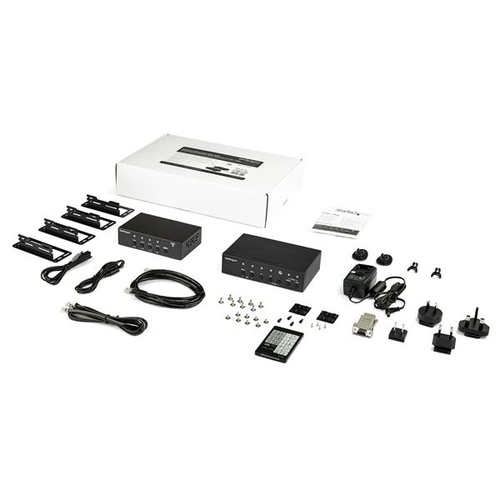 StarTech.com Multi-Input HDBaseT Extender Kit with Built-In Switch and Video Scaler - DisplayPort HDMI and VGA Over CAT6 o