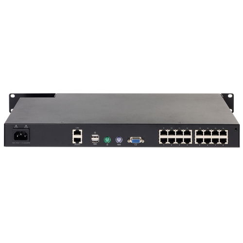 APC KVM1116R. Tastatur Porttyp: PS/2, Maus-Porttyp: PS/2, Video Porttyp: VGA. Produktfarbe: Schwarz, Rack-Kapazität: 1U, Z