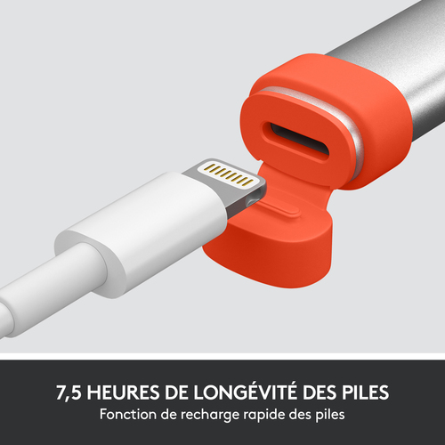 Logitech Crayon. Device compatibility: Tablet, Brand compatibility: Apple, Product colour: Orange, White. Weight: 20 g, Wi