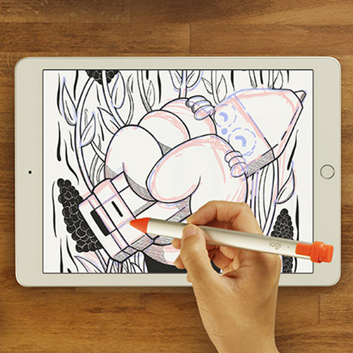 Logitech Crayon. Device compatibility: Tablet, Brand compatibility: Apple, Product colour: Orange, White. Weight: 20 g, Wi