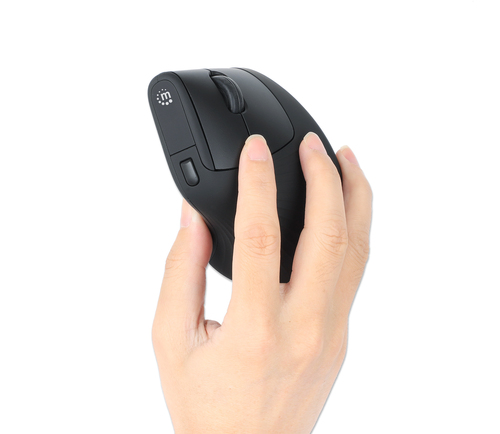 Manhattan Mouse - Radio Frequency - USB Type A - Optical - 6 Button(s) - Black - Wireless - 10 m - 2.40 GHz - 1600 dpi - S