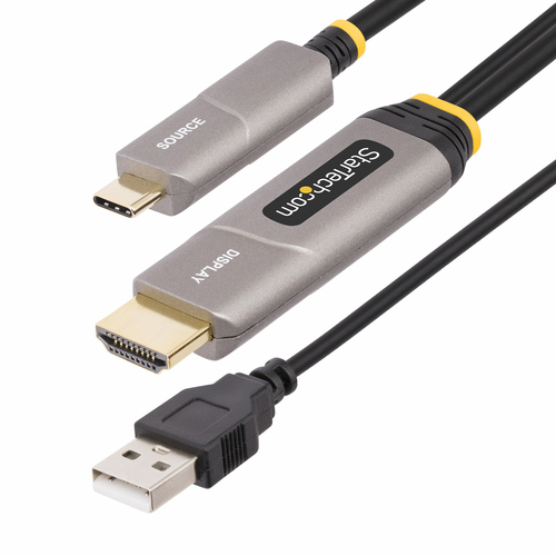 StarTech.com 146B-USBC-HDMI4K-AOC. Kabellänge: 15,2 m, Anschluss 1: USB Typ-C, Anschluss 2: HDMI Typ A (Standard). Konform