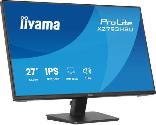 Moniteur LED iiyama ProLite X2793HSU-B1 27" Classe Full HD - 16:9 - Noir mat - 68,6 cm (27") Viewable - Technologie IPS - 
