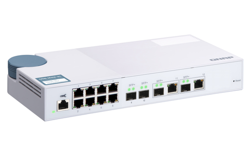 QNAP QSW-M408-2C. Tipo de switch: Gerido, Camada de switches: L2. Tipos de portas ethernet Basic switching RJ-45: 10G Ethe